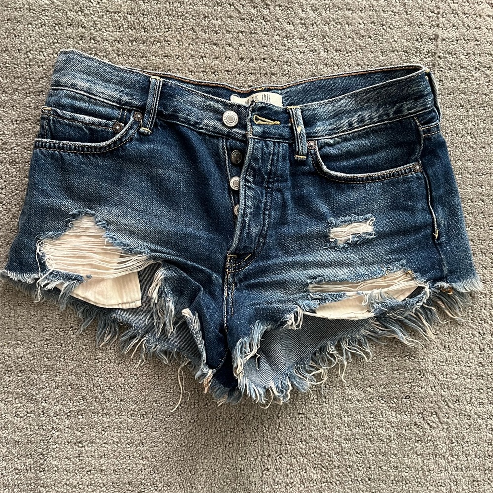 We the Free Distressed Jean Shorts